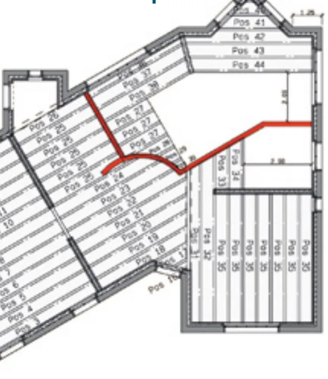 Verlegeplan einer Decke