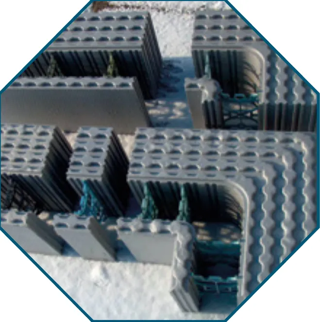 Wandmodule vor dem Einbau